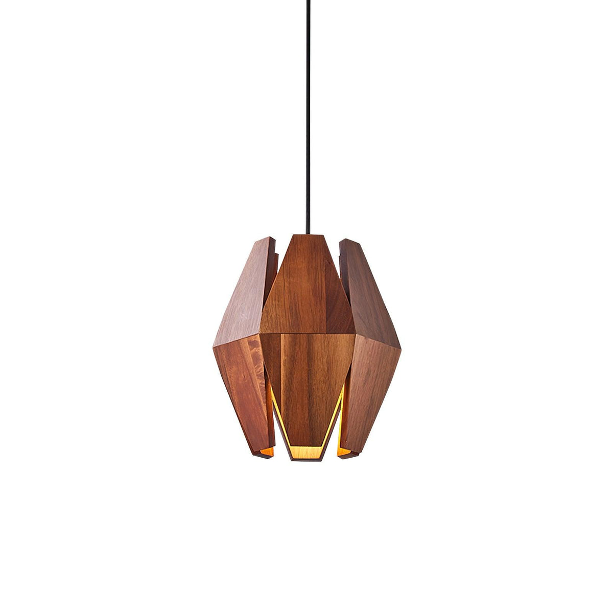 Miro Pendant Lamp Geometric Wood Shade Warm Glow Nordic Minimalist Accent-Neutral Decor