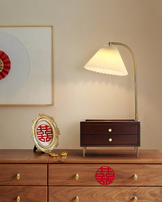 Fold Classic Fabric Table Lamp-Neutral Decor