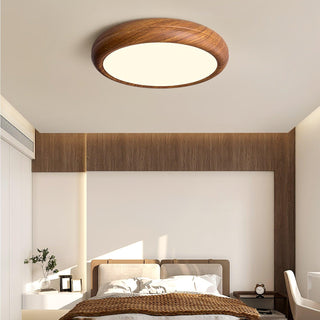 Grena Motif Bois  Plafonnier Led  Rond
