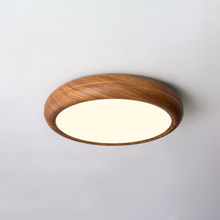 Grena Motif Bois  Plafonnier Led  Rond