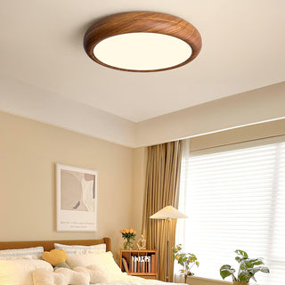 Grena Motif Bois  Plafonnier Led  Rond