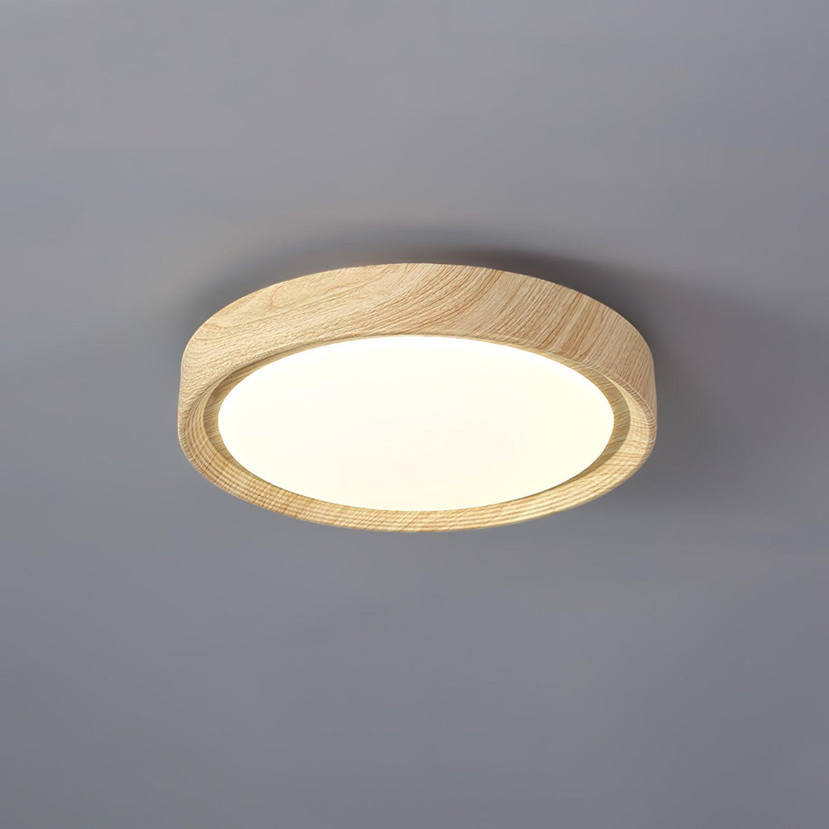 Grena Motif Bois  Plafonnier Led  Rond