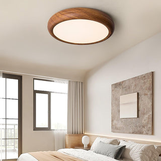 Grena Motif Bois  Plafonnier Led  Rond