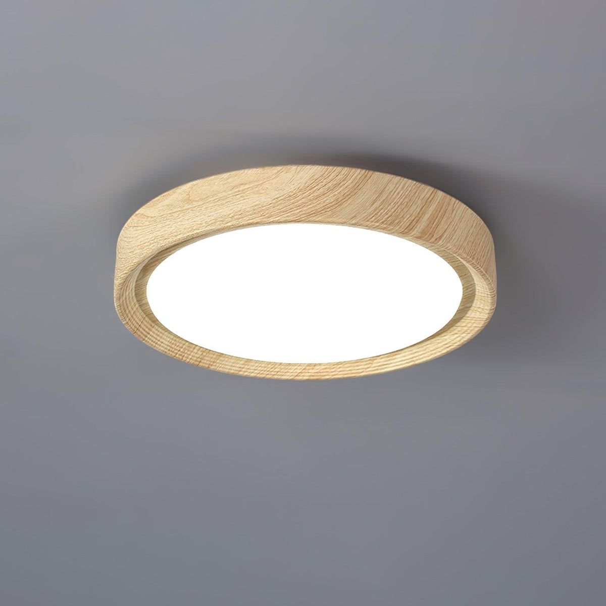 Grena Motif Bois  Plafonnier Led  Rond