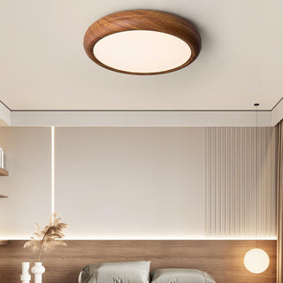 Grena Motif Bois  Plafonnier Led  Rond
