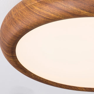 Grena Motif Bois  Plafonnier Led  Rond
