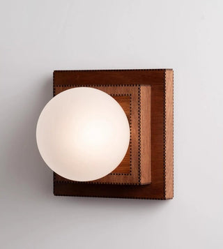 Luna Applique Murale en Bois Globe Empilé Texturé Moderne Artistique