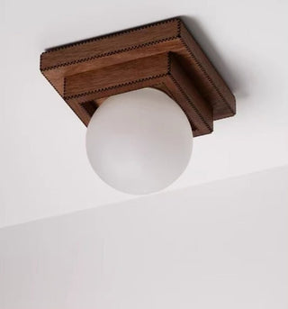 Luna Applique Murale en Bois Globe Empilé Texturé Moderne Artistique