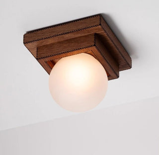 Luna Applique Murale en Bois Globe Empilé Texturé Moderne Artistique