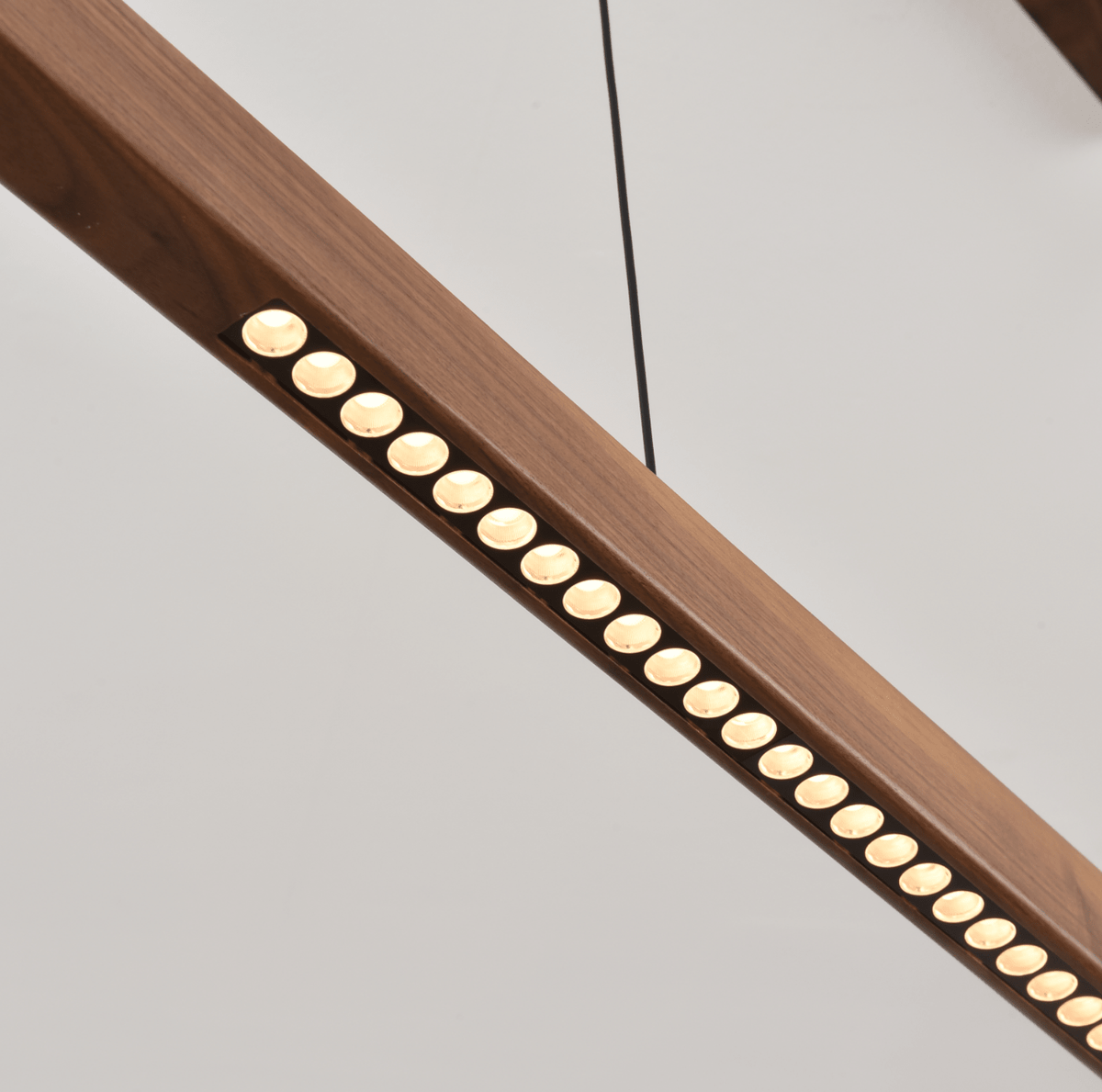 Wood Linear LED Pendant Light-Neutral Decor