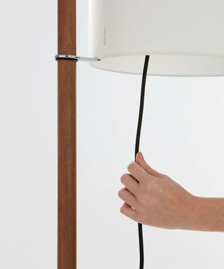 Jex Lampadaire en Bois Et Tissu