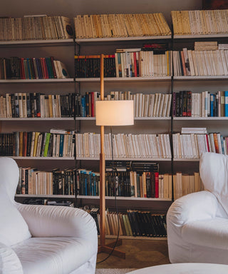 Jex Lampadaire en Bois Et Tissu