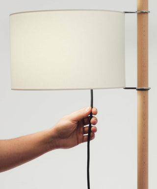 Jex Lampadaire en Bois Et Tissu