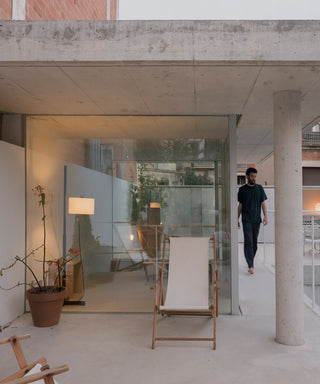 Jex Lampadaire en Bois Et Tissu