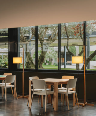 Jex Lampadaire en Bois Et Tissu