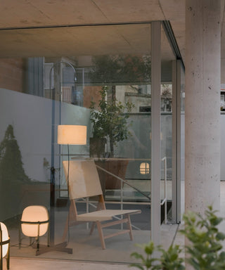 Jex Lampadaire en Bois Et Tissu