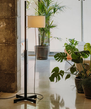Jex Lampadaire en Bois Et Tissu