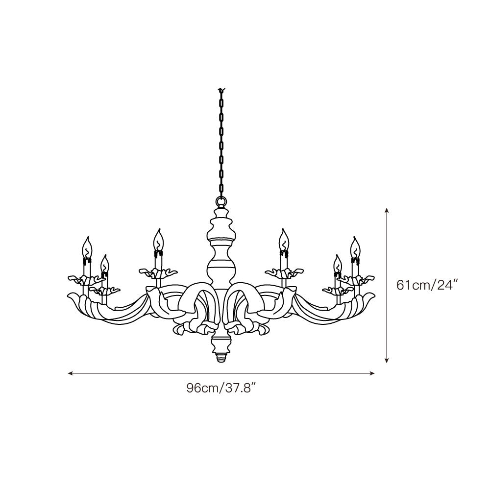 Vovynan Lustre Colonne Romaine Bois Luxe