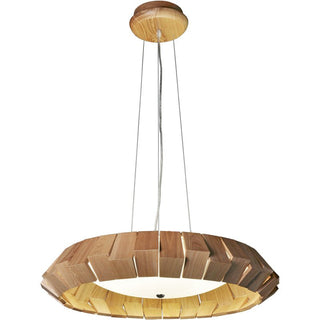 Wooden Patchwork Ring Chandelier-Neutral Decor