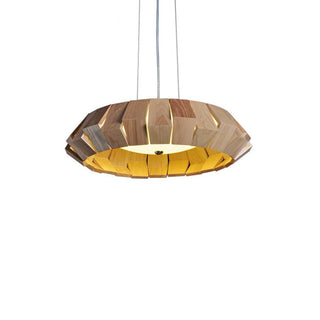 Wooden Patchwork Ring Chandelier-Neutral Decor