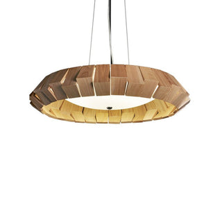 Wooden Patchwork Ring Chandelier-Neutral Decor
