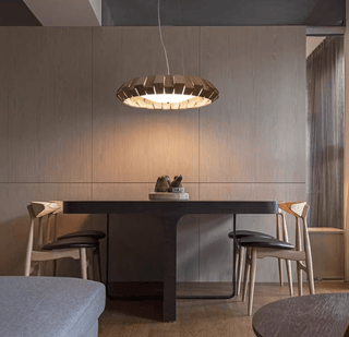 Wooden Patchwork Ring Chandelier-Neutral Decor