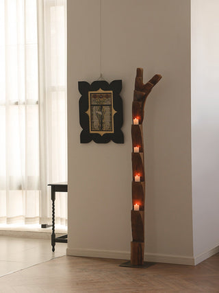 Wooden Branch Candle Tower-Neutral Decor