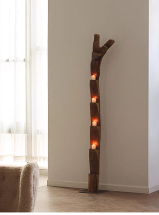 Wooden Branch Candle Tower-Neutral Decor