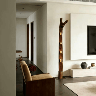 Wooden Branch Candle Tower-Neutral Decor