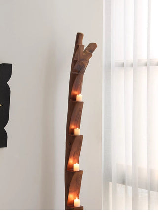 Wooden Branch Candle Tower-Neutral Decor