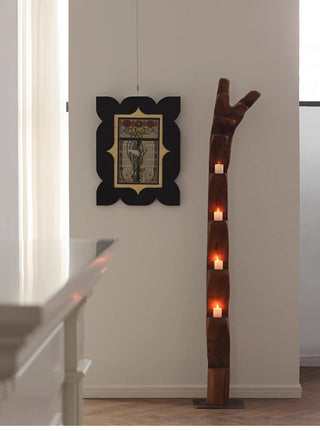 Wooden Branch Candle Tower-Neutral Decor