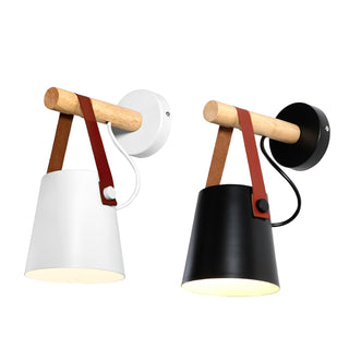 Solarese Applique en bois et cuir