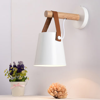 Solarese Applique en bois et cuir