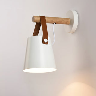 Solarese Applique en bois et cuir