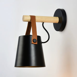 Solarese Applique en bois et cuir