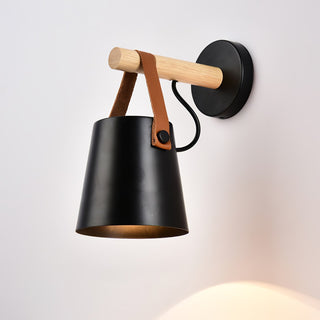 Solarese Applique en bois et cuir