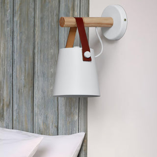 Solarese Applique en bois et cuir