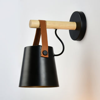 Solarese Applique en bois et cuir