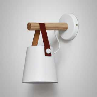 Solarese Applique en bois et cuir