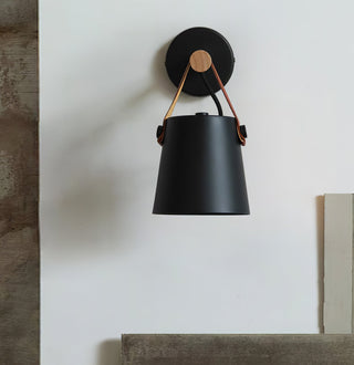 Solarese Applique en bois et cuir