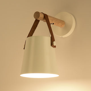 Solarese Applique en bois et cuir