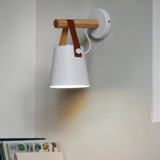 Solarese Applique en bois et cuir