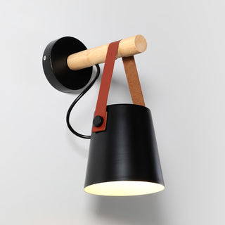 Solarese Applique en bois et cuir