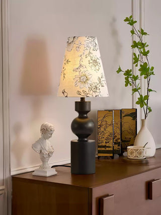 Thorne Vintage Lampe de Table en Bois Noyer