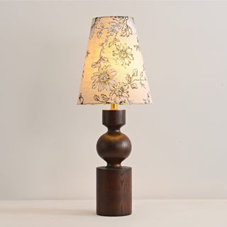 Thorne Vintage Lampe de Table en Bois Noyer