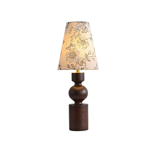 Thorne Vintage Lampe de Table en Bois Noyer