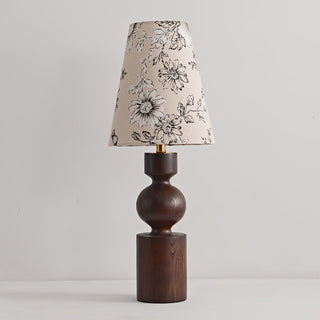 Thorne Vintage Lampe de Table en Bois Noyer