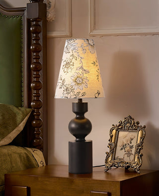 Thorne Vintage Lampe de Table en Bois Noyer