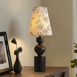 Thorne Vintage Lampe de Table en Bois Noyer