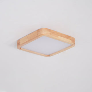 Lustra Lumière Plafonnière Géométrique en Bois LED-Luire